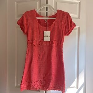 NWT Show Me Your MuMu Crochet Mini Dress XS